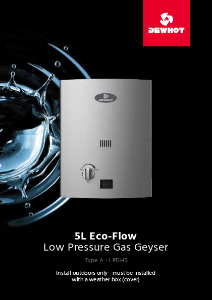 5L Gas Geyser including installation - FixPro